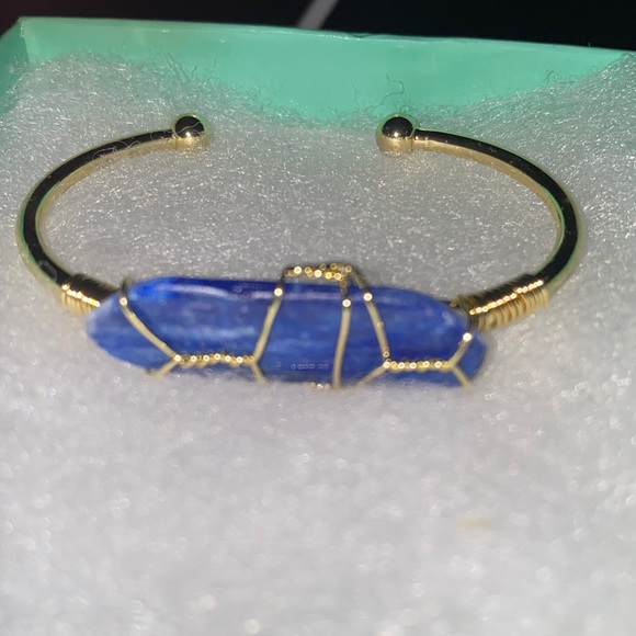 Natural Kyanite Gold Plated Bangle Bra… - Picture 5 of 10